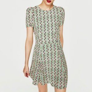 Zara Trafaluc Toucan Print Mini Dress